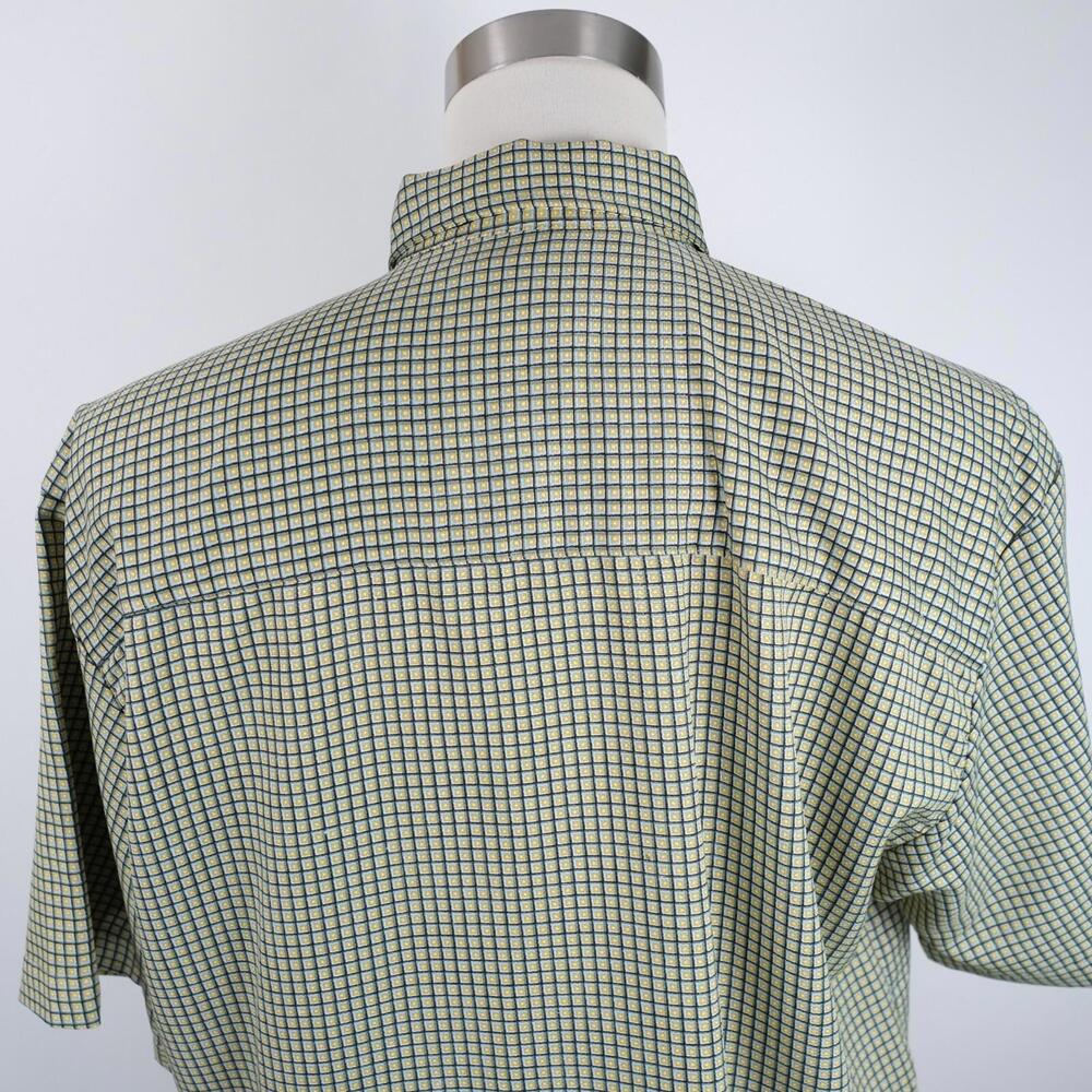 Vintage Aeropostale Mens Button Up Olive Green Plaid Dress Shirt L - Picture 7 of 9